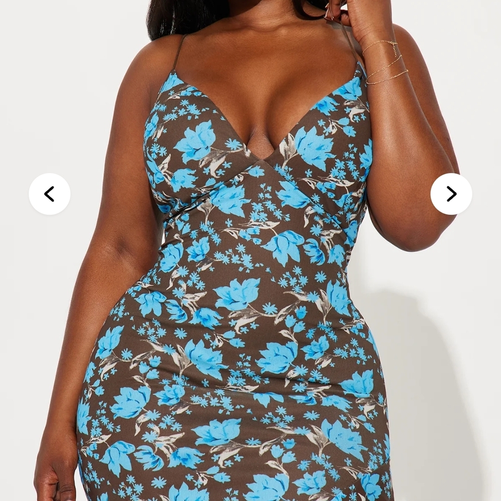 Finley Mesh/ Sheer Overlay Floral Spaghetti Strappy Dress!